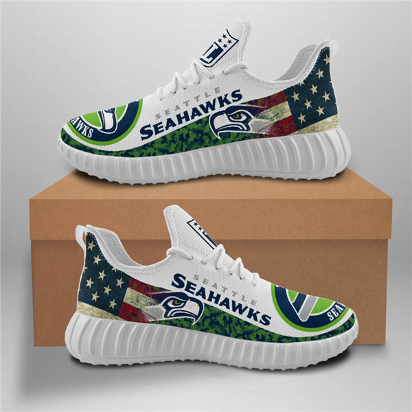 Men's Seattle Seahawks Mesh Knit Sneakers/Shoes 003 Men's Seattle Seahawks Mesh Knit Sneakers/Shoes 003